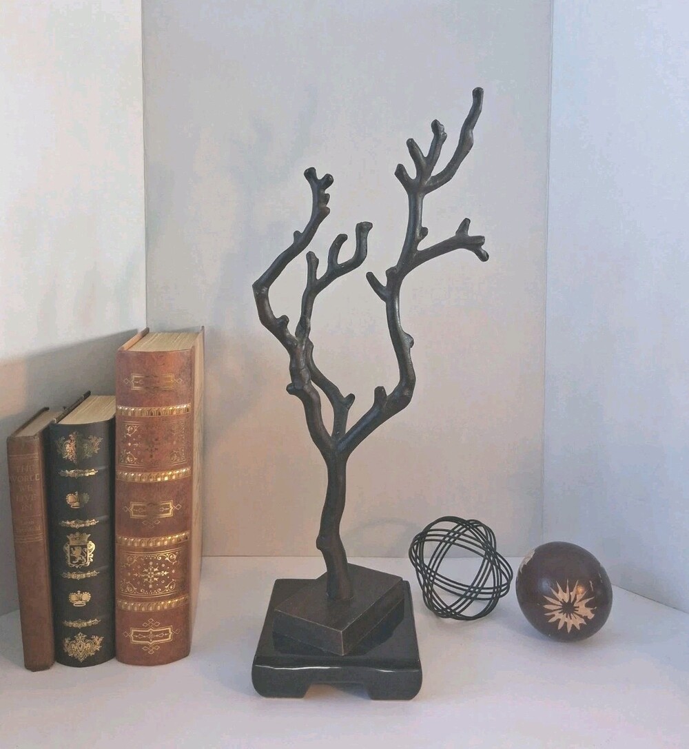 VTG Anthropologie Cast Iron Tree/Branch Jewelry Organizer Stand;Decorative Item